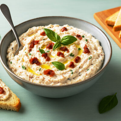 Tartinade Ricotta Tomates Sechees Basilic