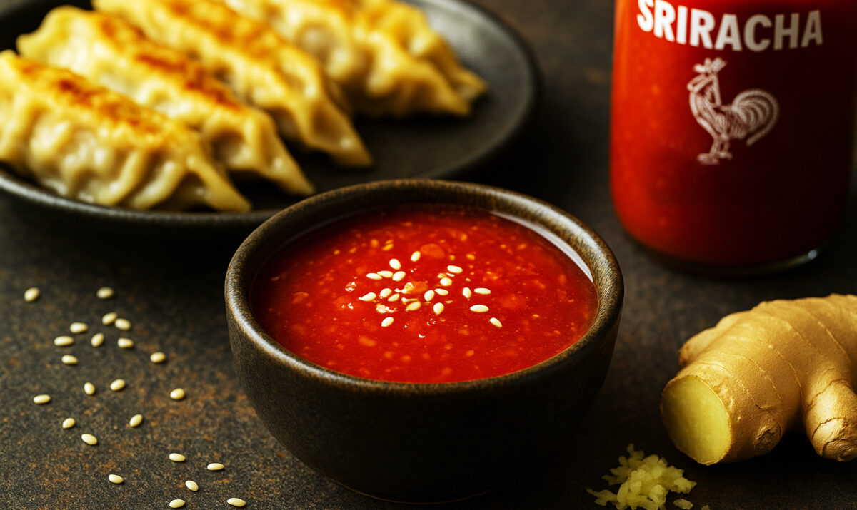 Sauce Sriracha‑miel‑gingembre