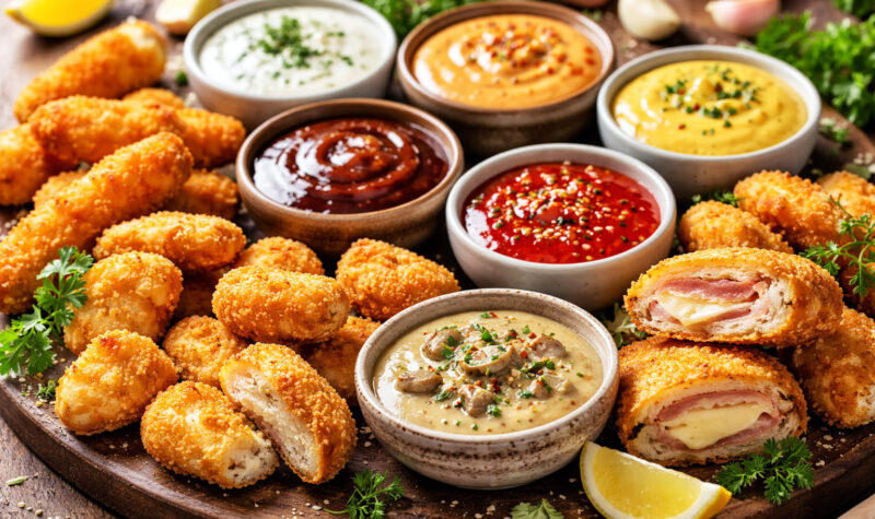 Sauce Pour Accompagner Poulet Pane Nuggets Cordon Bleu