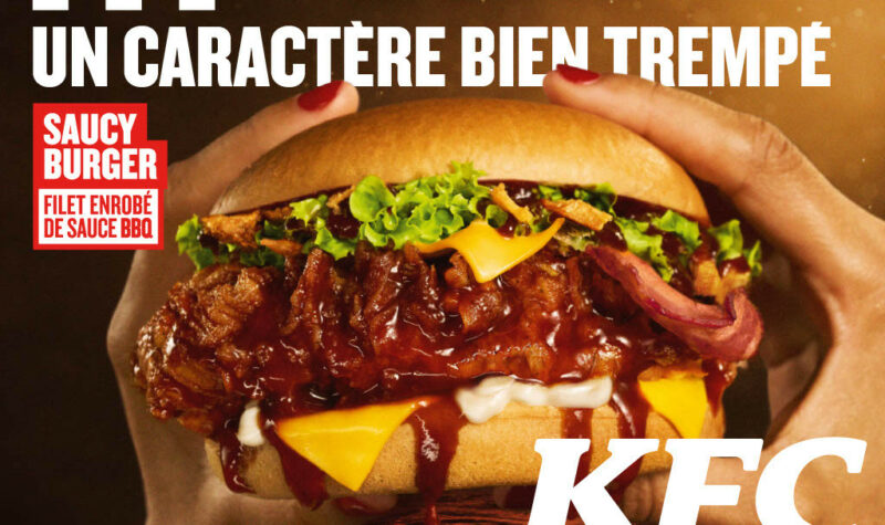 Saucy Burger et Saucy Boxmaster de la gamme Saucy BBQ KFC France